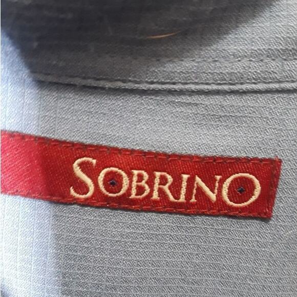 Sobrino Vintage Men's Blue Button Floral Blouse Size Large - Picture 8 of 9